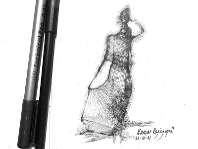 Inktober2021 - Fuzzy 2021 art artwork design drawing fuzzy illustration inktober2021 kumarr kumarrajagopall line art pen and ink sketch