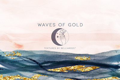 Waves of Gold Watercolor Texture 3d animation app branding bundle clipart collection design graphic design illustration logo motion graphics ui