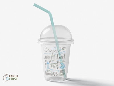 Biodegradable Cold Cup For Earth First bendy straw biodegradable branding cold cup cpla cup earth friendly eco friendly plastic cup restaurant supply straw