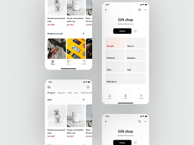 Gift shop redesign | Figma animation design figma mock up redesign