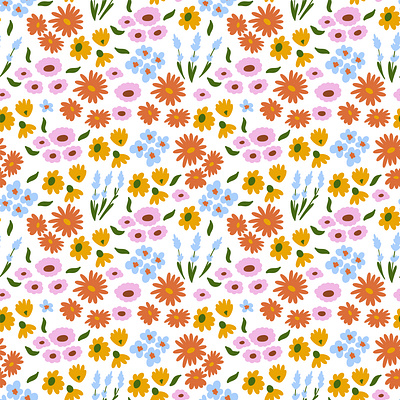 Floral pattern background colorful ditsy fabric pattern fashion print field floral meadow pattern small flowers wild flowers
