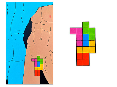 Play with Me art beauty blue body boys gay lgbt lgbtq love men painting portrait positive sexy