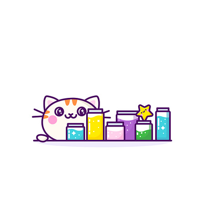 Spice Game cartoon cartoon character cartoon illustration cat cook cooking cute cute illustration cuteart food illustration kawaii kawaii art spices star