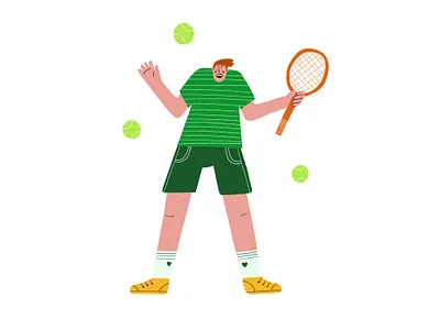 Tennis player abstract art design graphic design illustration men people picture procreate procreate art tennis tennis player