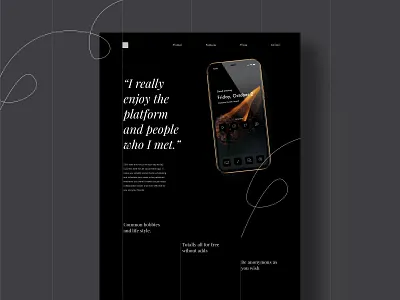 Dark mode LP mockup product design ui uidesign uxui
