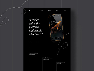 Dark mode LP mockup product design ui uidesign uxui