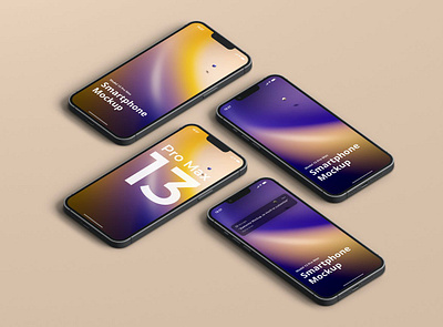 Phone 13 Pro Max Mockup abstract apple clean device display iphone iphone 13 iphone 13 pro iphone 13 pro max laptop mac macbook mockup phone phone mockup realistic screen simple smartphone theme