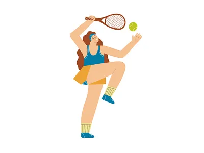 Tennis player art design girl graphic design illustration people picture procreate procreate art tennis tennis player