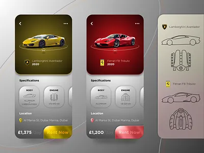 Premium car rental app art branding car color concept creative custom design dubai graphic design hellodribbble illustration logo luxury premium rent ui ux vector