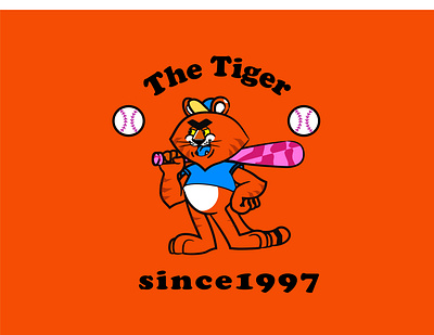 The Tiger animation design illustration vector