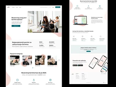 mojtermin.hr Landing Page app appointment branding clean design homepage landing page logo minimal schedule scheduling web website