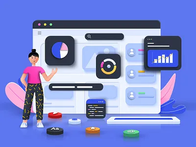 Seo Optimization 3D Concept 3d app application banner business concept design illustration interface logo online technology ui uiux user interface ux web web design web development website