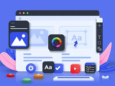 Web UI-UX Design 3D Illustration 3d 3d art 3d illustration app application banner business illustration interface online page technology ui uiux user interface ux web web design web development website