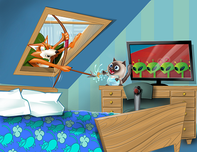 That’s suppose to be sushi not SASHIMI!! cat eating sushi childrens illustrator cute whimsical