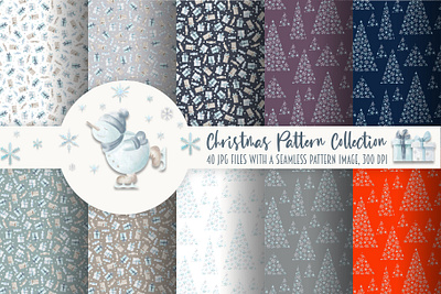 Christmas Pattern Collection background celebration fonts christmas eve fonts christmas fonts december fonts design greeting card fonts hand drawn happy new year fonts illustration template fonts textile fonts