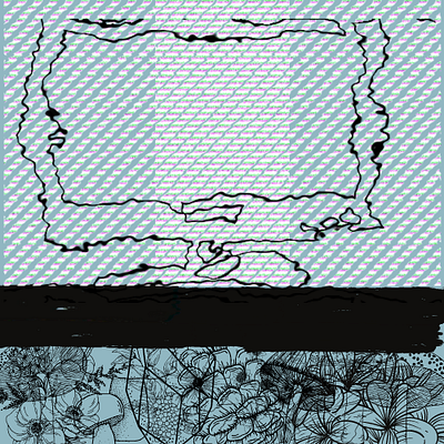 Distorted Computer 3d animation graphic design