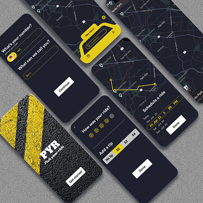 PRY ( pick your ride ) design illustration ui ux