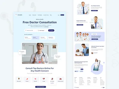 Redesign For Doctor Consultation app branding design typography ui ux