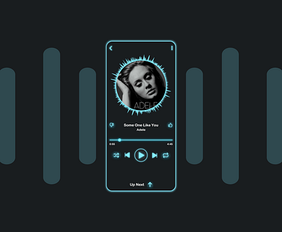 Daily UI 009 | Music Player 009 app cool design daily ui 009 dailyui music music player music player ui neon neon light ui