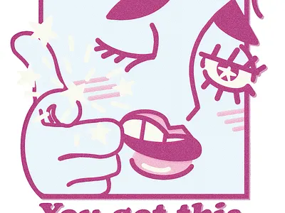 You Got This cartoon cute design digital illustration emogi face graphic design illustration illustrator line vector vectorart vintage