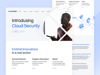 Fortinet Home Page design illustration ui web