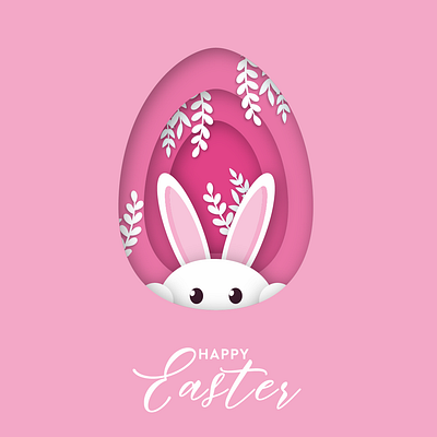 Happy Easter! 🐰 cute design easter easter day graphic graphic design illustration pink rabbit