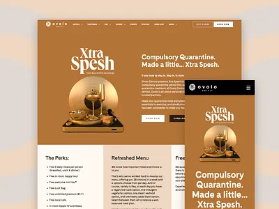 Ovolo Xtra Spesh from Quarantine Concierge branding concierge design hotels landing page ovolo ui ui design user experience user interface ux ux design