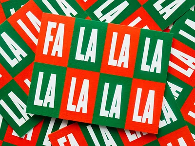 Fa La La Greeting Card christmas design greeting card holiday season illustration pattern stationery winter