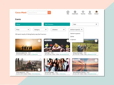 DailyUI 70 Event Listing dailyui dailyui70 design event eventlisting listing ui webdesign website