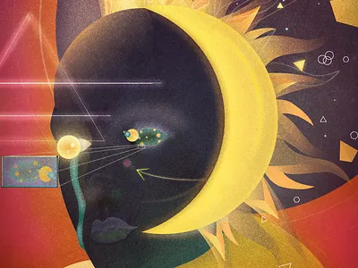 Figmentist -close shot 1 design head human illustration logo planet poster sky space stars