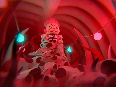 VDInk 03: Villain 3d blender creative cute cycles fanart illustration inspiration lighting sukuna vdink