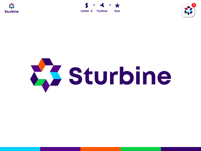 Sturbine Logo Design Concept | Turbine + S + Star app icon blockchain brand identity branding colorful logo crypto currency ecommerce finance fintech letter letter mark monogram logo logo design logodesigner logos negative space pixel star tech technology turbine