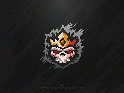 KingSkull™ branding crown design faces illustration king leader logo mark modern skull symbol