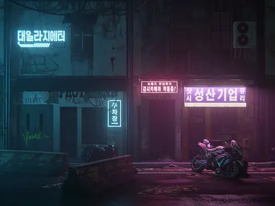 Cyberpunk Street: Real-time Environment 3d art b3d blender blender3d cgi cyberpunk design environment illustration scifi