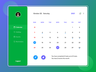 Calendar Screen Design adobe xd dailyui design ui ui design ux vector