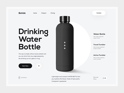 Botole - Product Website Design bottlewebsite branding design ecommercestoreweb ecommerecewebdesign illustration landing page design landingpage minimal modern design modernwebdesign productweb productwebsitedesign prodyctstorewebsite trendywebdesign ui uidesign uiuxdesign webdesign websitedesign