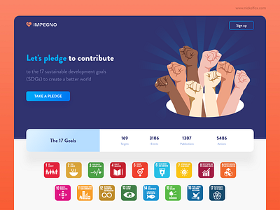 IMPEGNO Website art branding clean color design exploration hero page illustration interface layout minimal pledge trending ui uiux ux vector web web design website