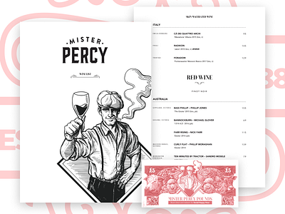 Mister Percy Print Design branding design graphic design illustration logo menu mister percy print restaurant vegan