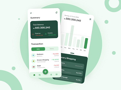 Catatu - Money Manager App application daily ui dailyui design graphic design illustration minimalism mobile app money money manager money planner ui user interface design website design