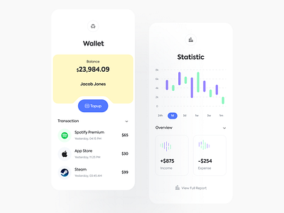 Wallet application bank wallet clean e bank finance finance app minimal minimal ui mobile app mobile design mobile ui modern ui ui design uiux design user interface ux design wallet