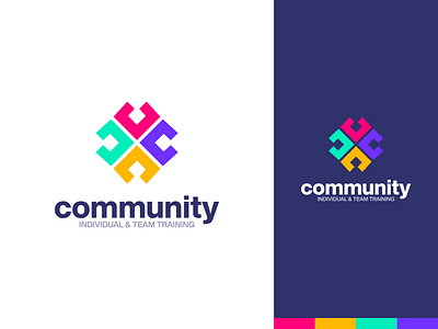 Community Logo app branding branding identity colorful community logo community logo community trend connect logo connection logo design google community logo graphic design logo logo design minimalist people popular trendy logo team logo team logo design together logo trendy community logo design