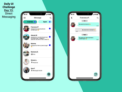 Daily UI - 013: Direct Messaging app design figma graphic design illustration ui ui design