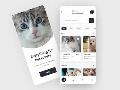 Pet Purchasing App design ui ux