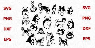 Husky bundle dog dog husky svg