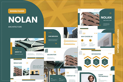 Architecture Template abstract annual report architecture architecture google slides branding business concept creative design google slides illustration keynote pitch deck portfolio powerpoint presentation template vector web development web maintance