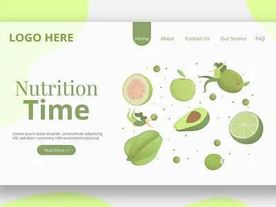 Green Fruit Illustration - Landing Page app branding design fruit graphic design green illustration landing landing page multipurpose page purpose ui ui design ux ux design walkthrough web development web maintance website