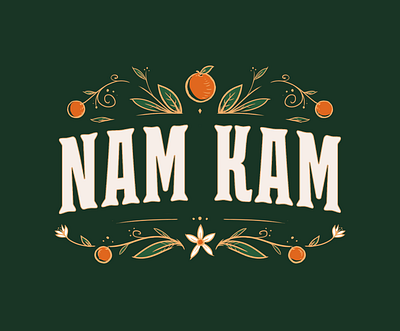 NamKam Logo branding design handdrawn illustration logo typography