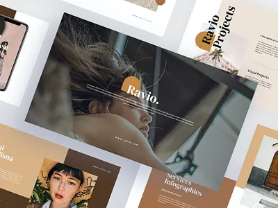 Ravio - Creative blog branding business creative design designposter donation events google slides graphic design illustration keynote minimal motion graphics multipurpose pitch deck portfolio powerpoint web development web maintance