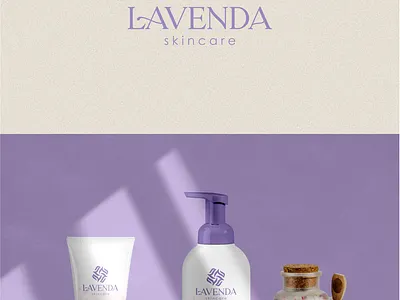 Lavenda aesthetic beauty cosmetic desgin design flower graphic design l l logo lavenda lavender logo monogram purple skincare