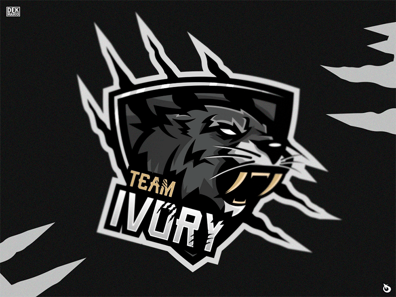 DEVIL TEAM IVORY branding dekmario design esports gaming identity illustration logo logotype mascot mascotlogo team ivory ui vector